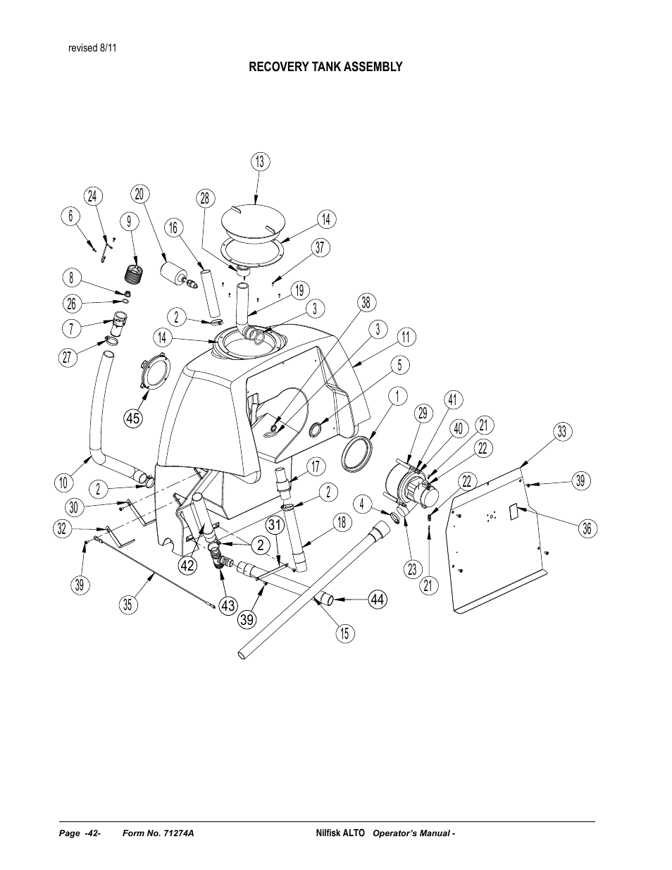 Nilfisk-ALTO SCRUBTEC 571 User Manual | Page 42 / 76