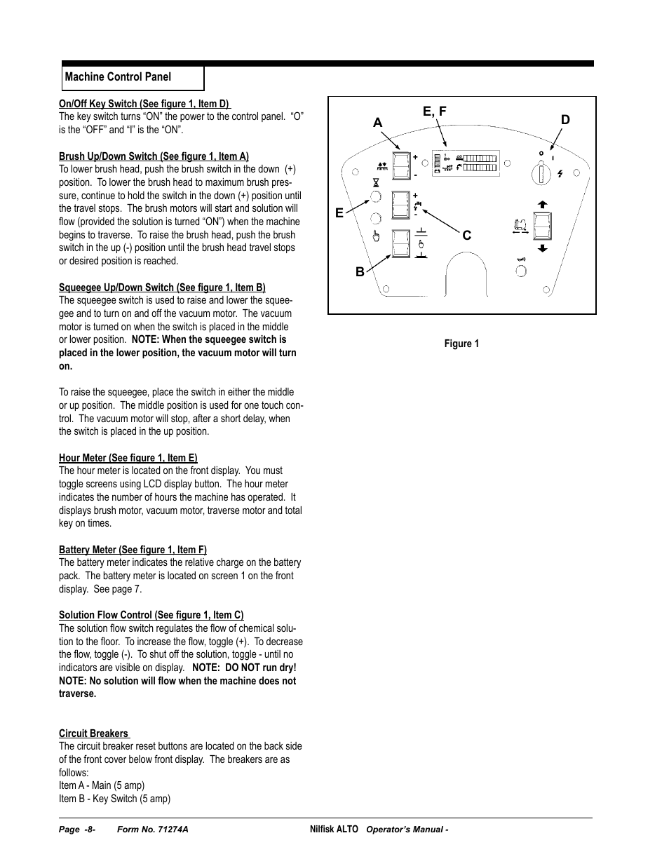 Nilfisk-ALTO SCRUBTEC 571 User Manual | Page 8 / 76