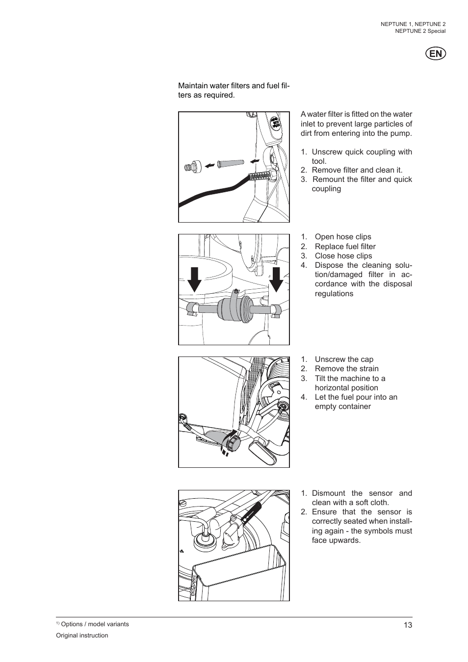 7 maintenance | Nilfisk-ALTO NEPTUNE 1 User Manual | Page 15 / 22