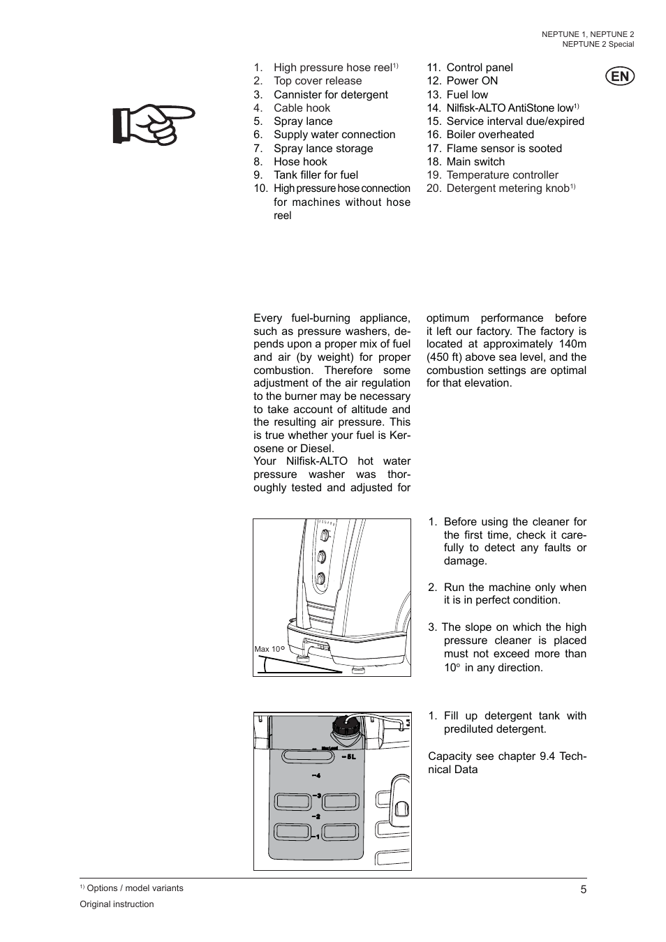 3 before starting the cleaner | Nilfisk-ALTO NEPTUNE 1 User Manual | Page 7 / 22