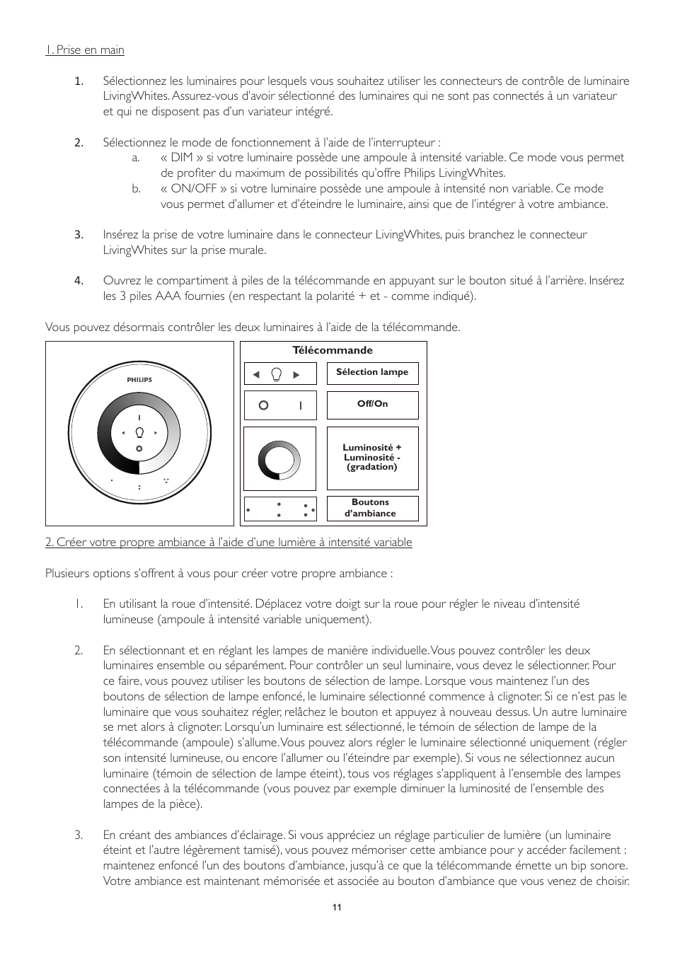 Philips LivingWhites Leuchten-Adapter Starter-Set User Manual | Page 11 / 128