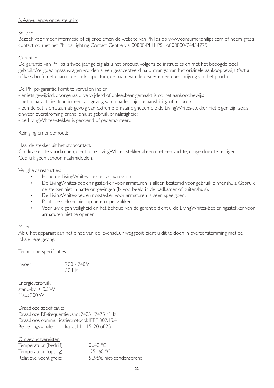 Philips LivingWhites Leuchten-Adapter Starter-Set User Manual | Page 22 / 128
