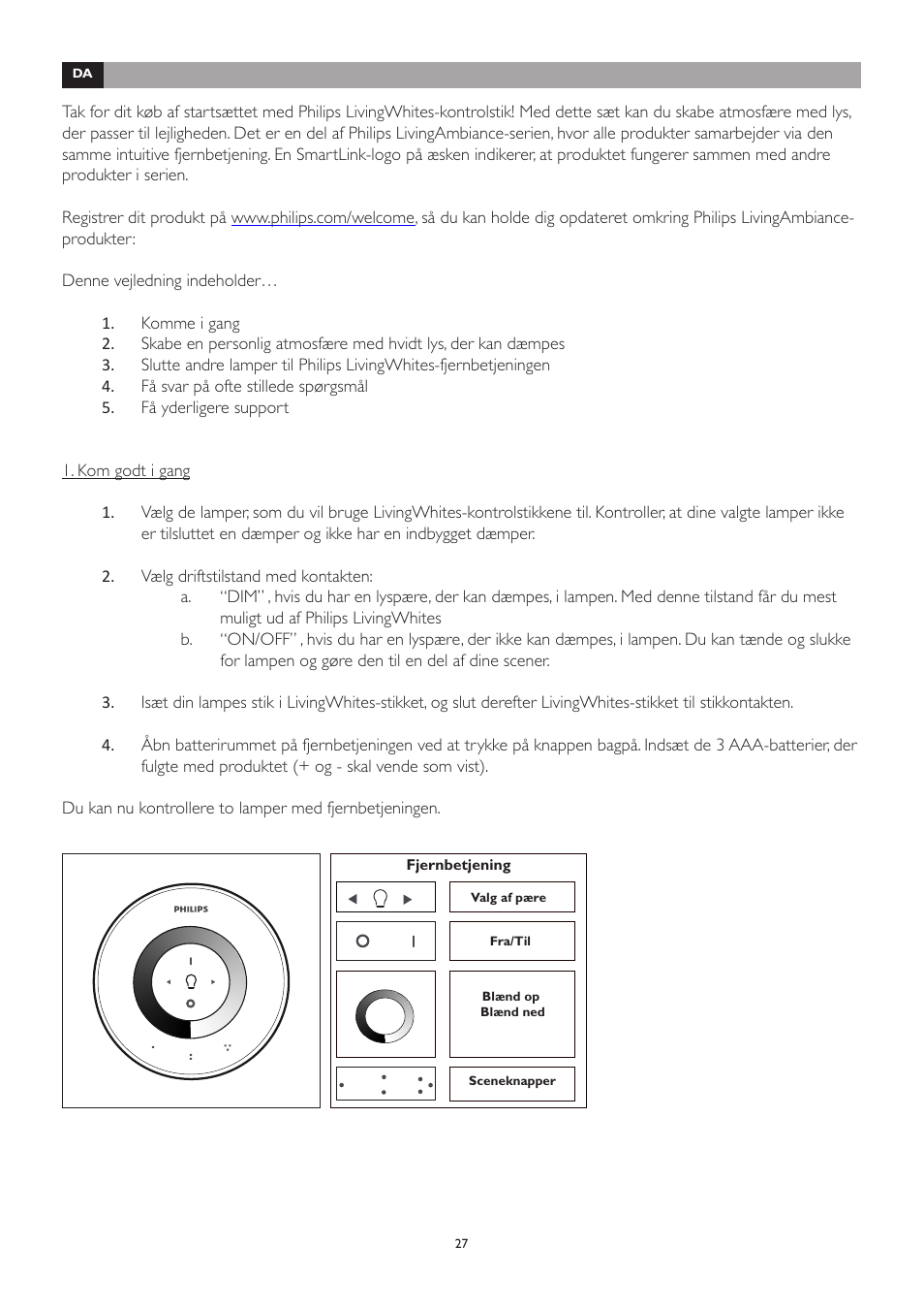 Philips LivingWhites Leuchten-Adapter Starter-Set User Manual | Page 27 / 128