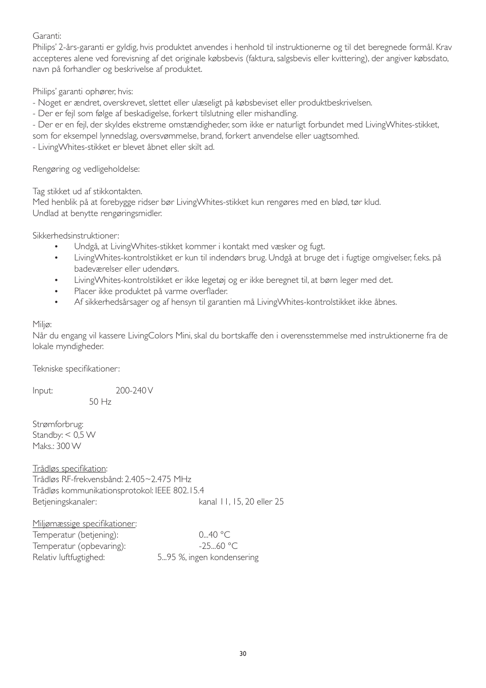 Philips LivingWhites Leuchten-Adapter Starter-Set User Manual | Page 30 / 128