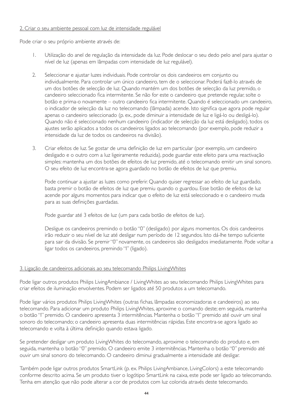 Philips LivingWhites Leuchten-Adapter Starter-Set User Manual | Page 44 / 128