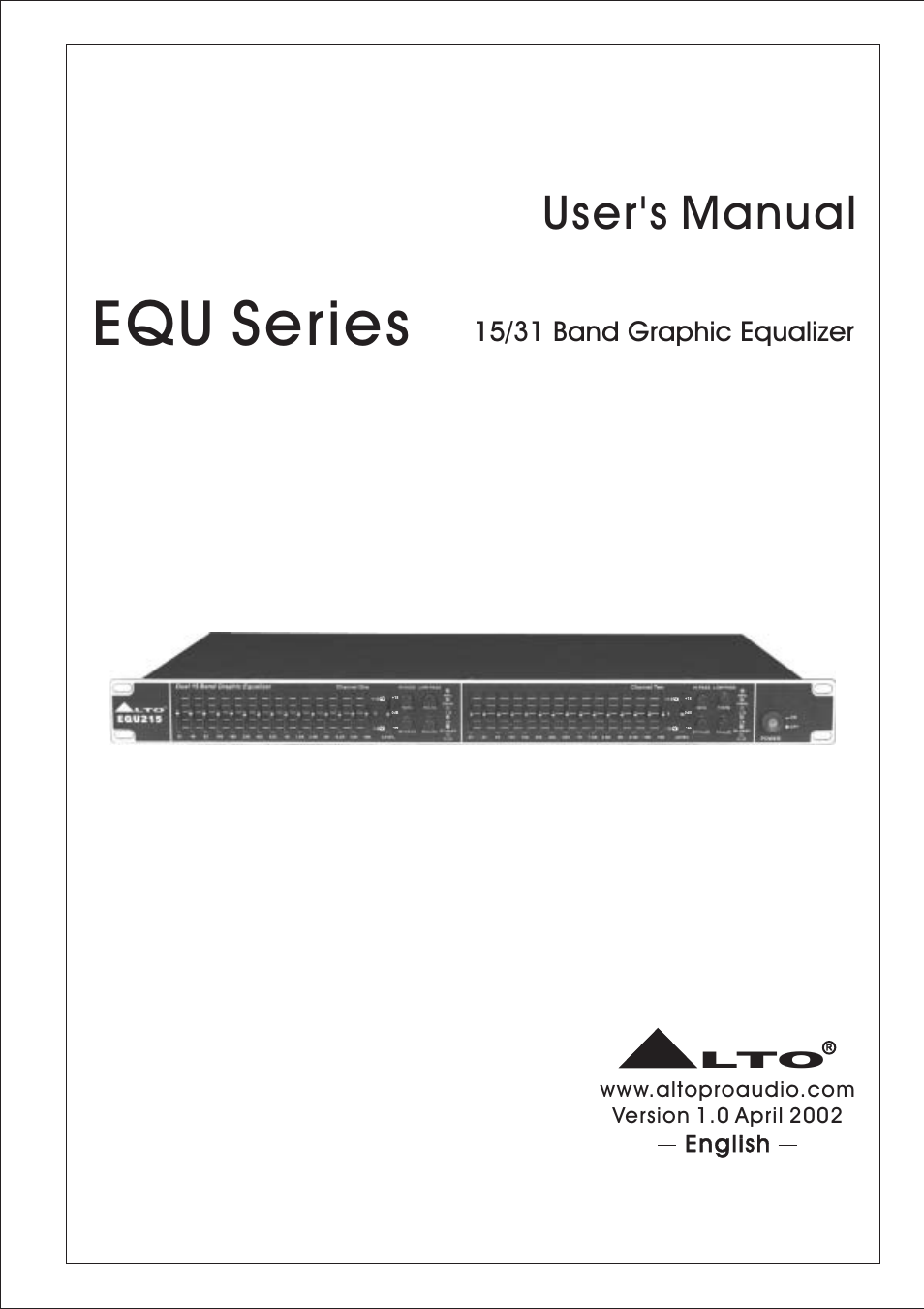 Nilfisk-ALTO EQU User Manual | 14 pages