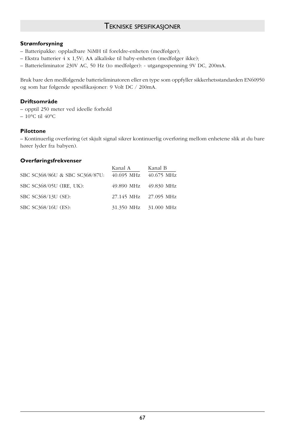 Philips Babyphone User Manual | Page 68 / 75