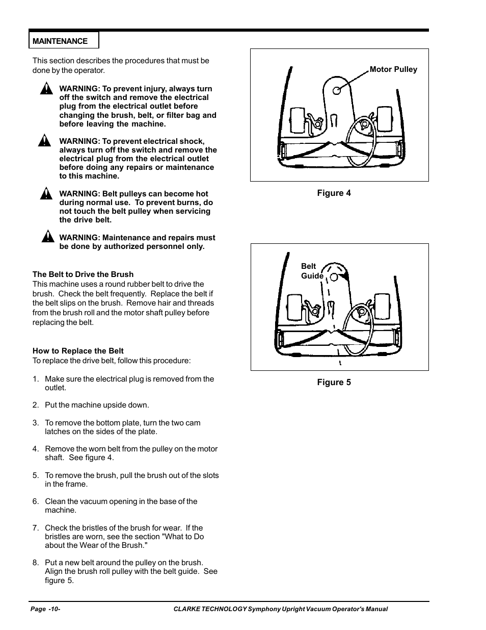 Maintenance | Nilfisk-ALTO S12 User Manual | Page 10 / 22