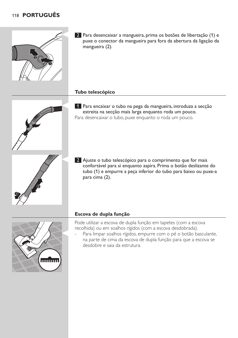 Philips EasyLife Staubsauger mit Beutel User Manual | Page 118 / 150