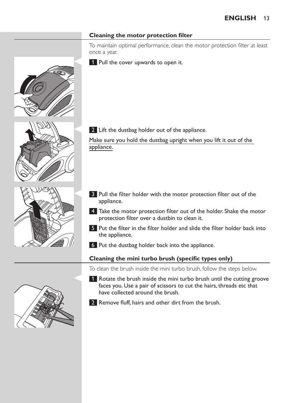 Philips EasyLife Staubsauger mit Beutel User Manual | Page 13 / 150