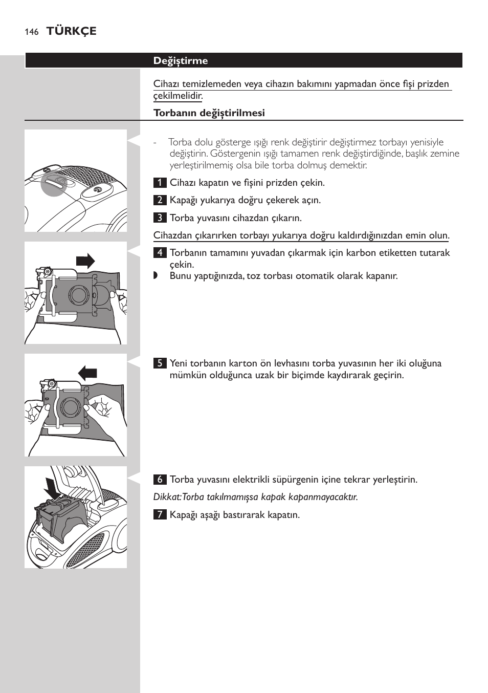 Philips EasyLife Staubsauger mit Beutel User Manual | Page 146 / 150