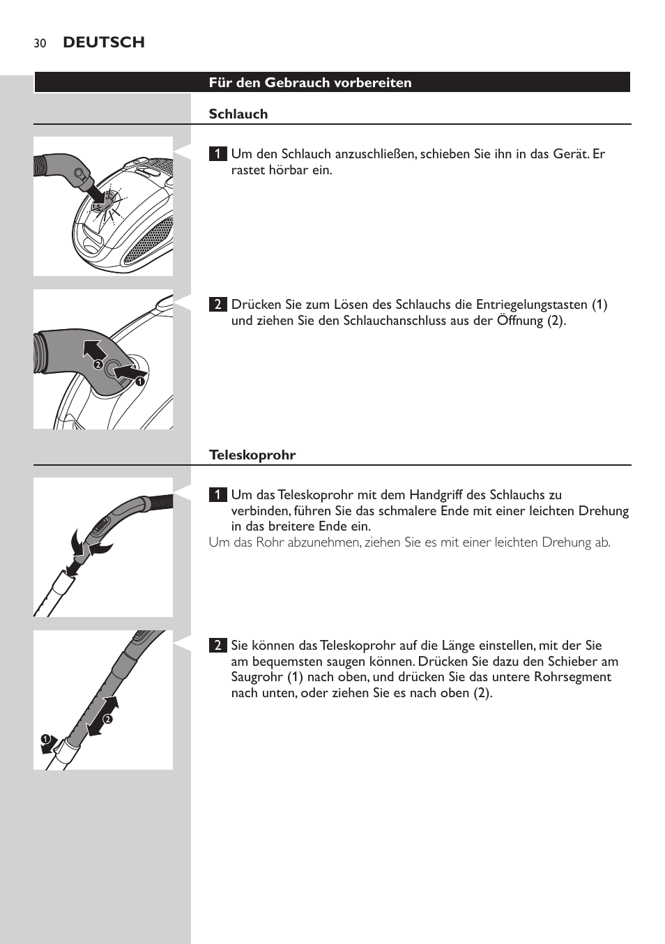 Philips EasyLife Staubsauger mit Beutel User Manual | Page 30 / 150