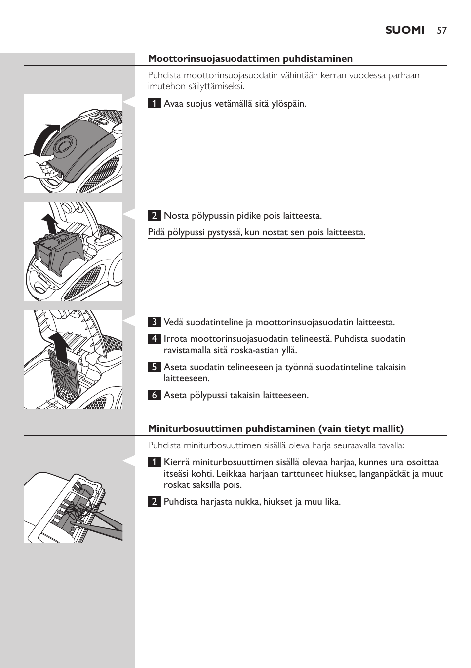Philips EasyLife Staubsauger mit Beutel User Manual | Page 57 / 150