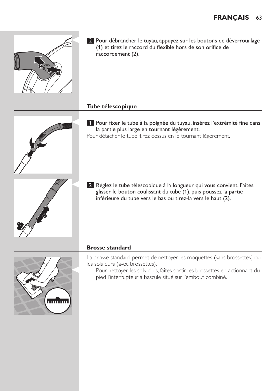 Philips EasyLife Staubsauger mit Beutel User Manual | Page 63 / 150