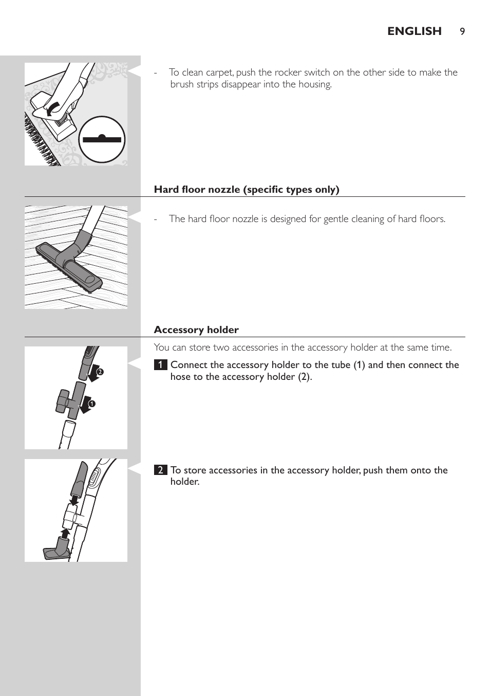 Philips EasyLife Staubsauger mit Beutel User Manual | Page 9 / 150