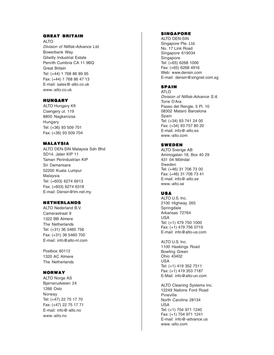 Nilfisk-ALTO 748 L User Manual | Page 61 / 62