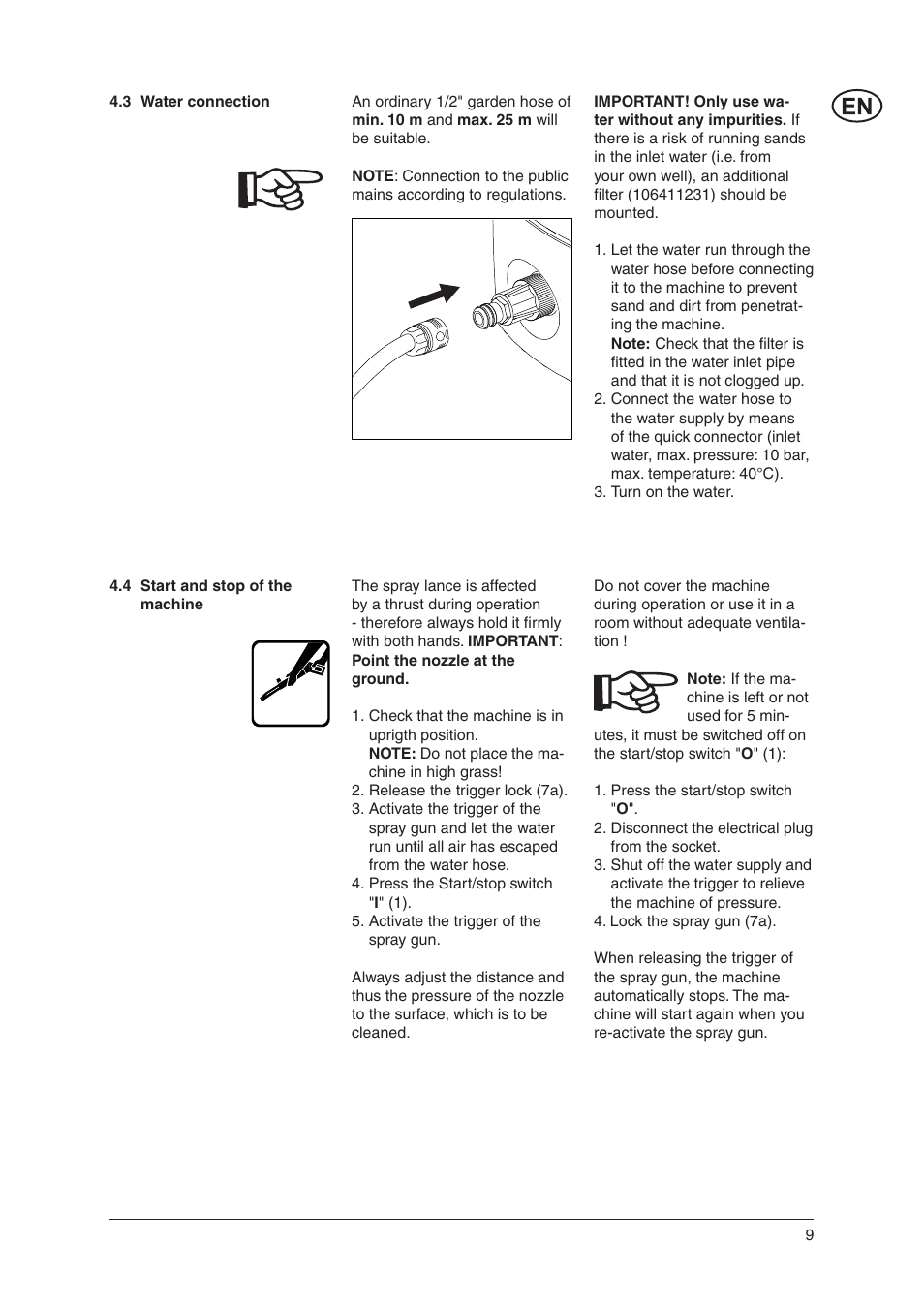 Nilfisk-ALTO Nilfisk C 100.4 User Manual | Page 9 / 18