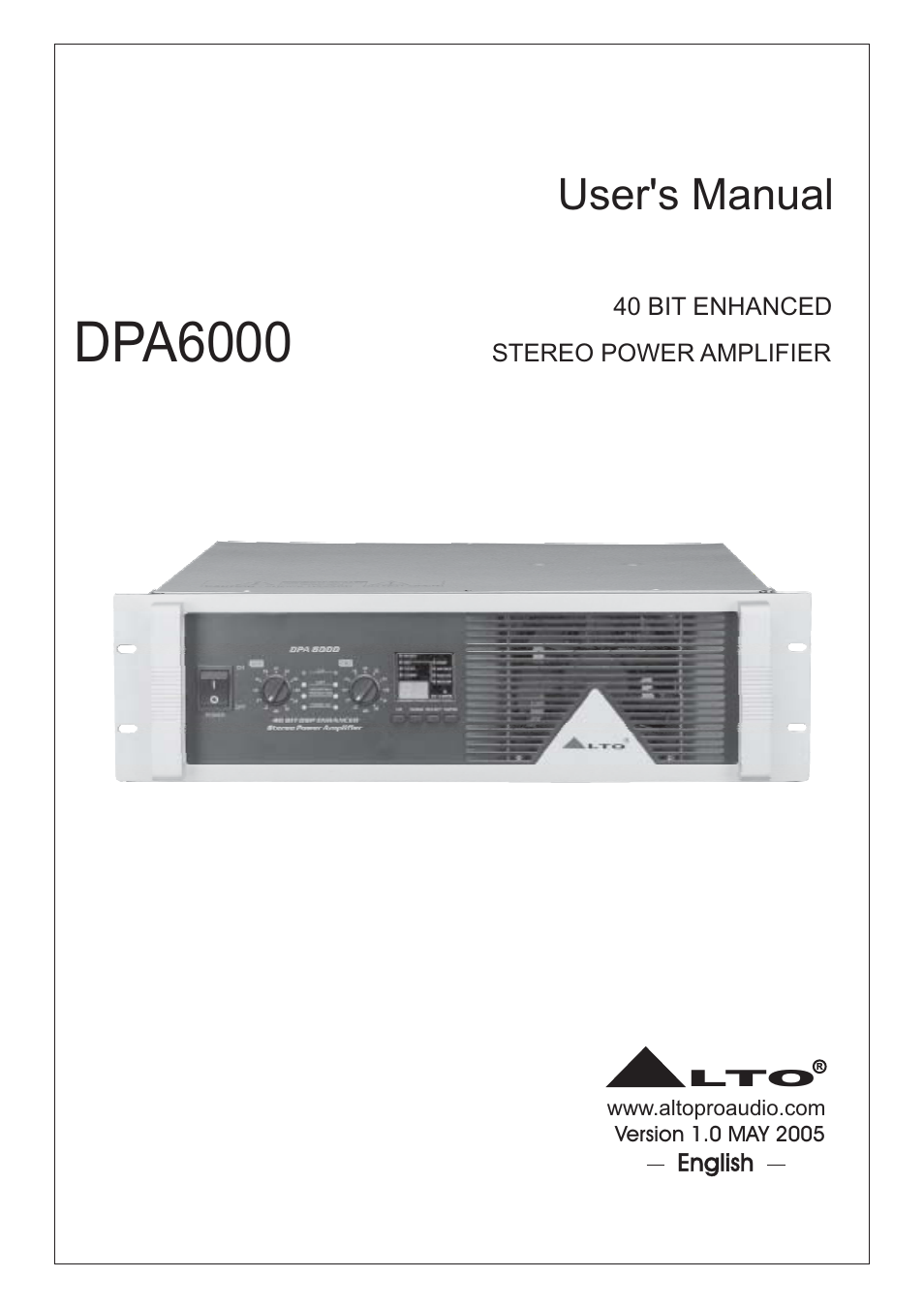 Nilfisk-ALTO DPA6000 User Manual | 20 pages