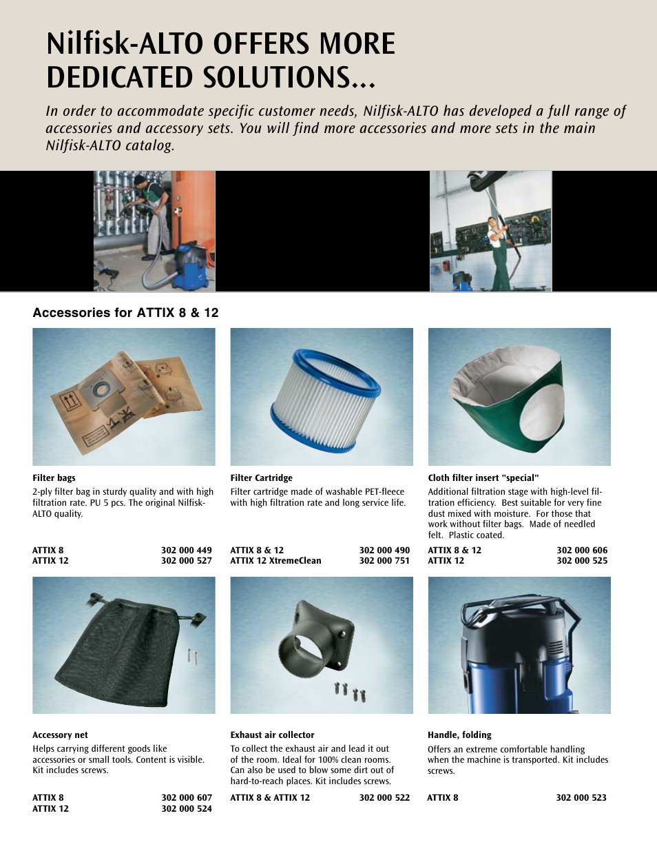 Nilfisk-alto offers more dedicated solutions | Nilfisk-ALTO Alto Attix Series User Manual | Page 6 / 12