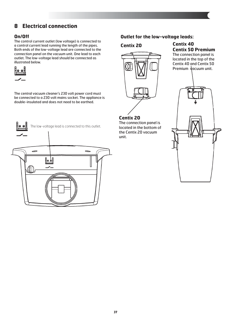 8 electrical connection | Nilfisk-ALTO 20 User Manual | Page 11 / 49