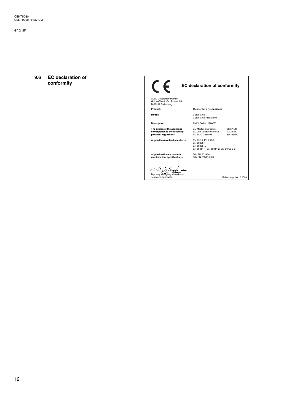 6 ec declaration of conformity, Ec declaration of conformity, English | Nilfisk-ALTO 20 User Manual | Page 30 / 49