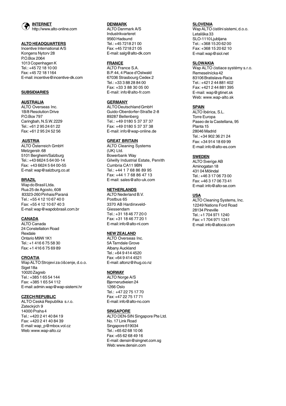 Nilfisk-ALTO 20 User Manual | Page 49 / 49