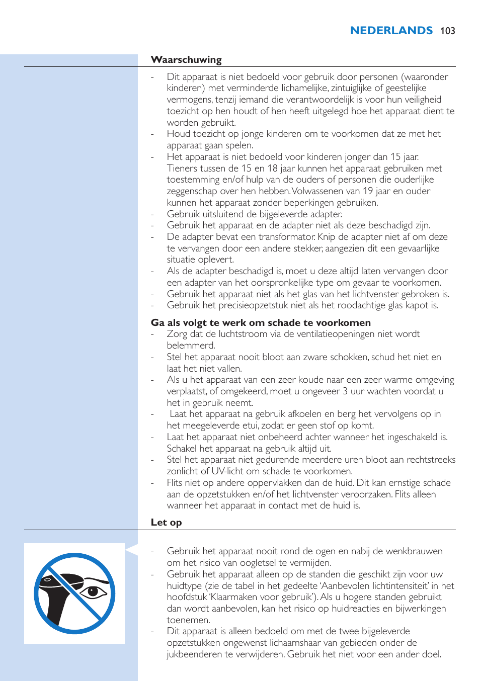 Philips Lumea IPL Haarentfernungssystem User Manual | Page 103 / 146
