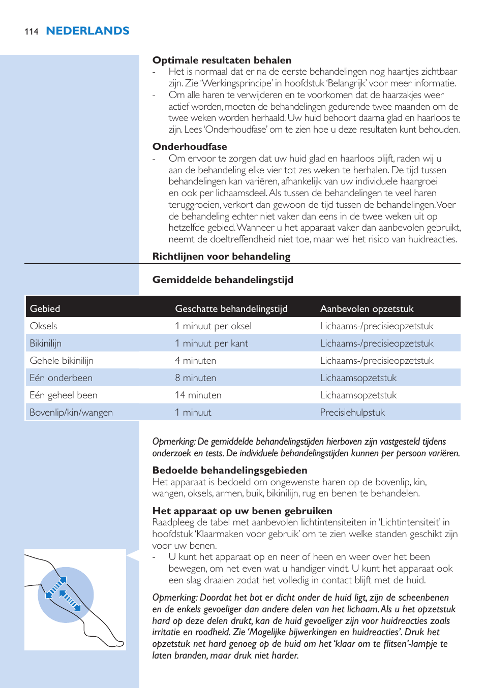 Philips Lumea IPL Haarentfernungssystem User Manual | Page 114 / 146