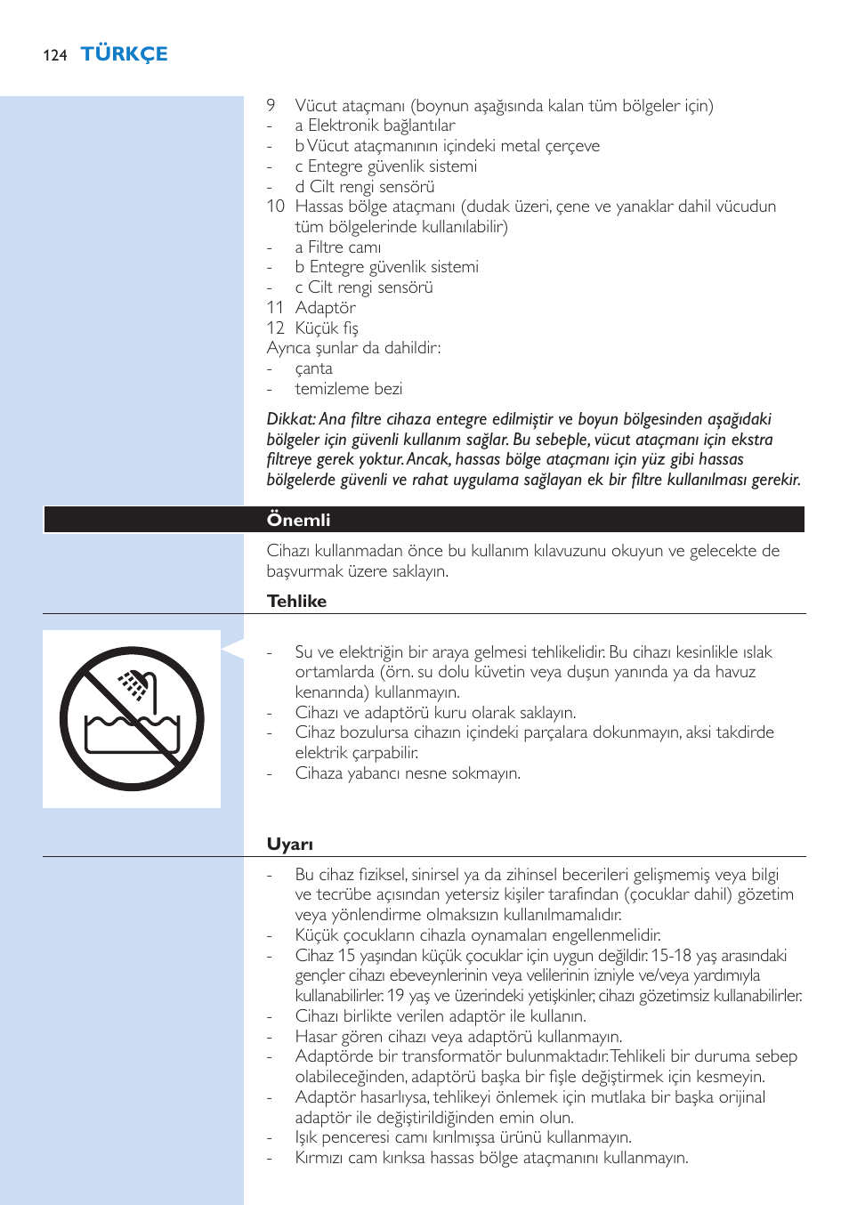 Philips Lumea IPL Haarentfernungssystem User Manual | Page 124 / 146