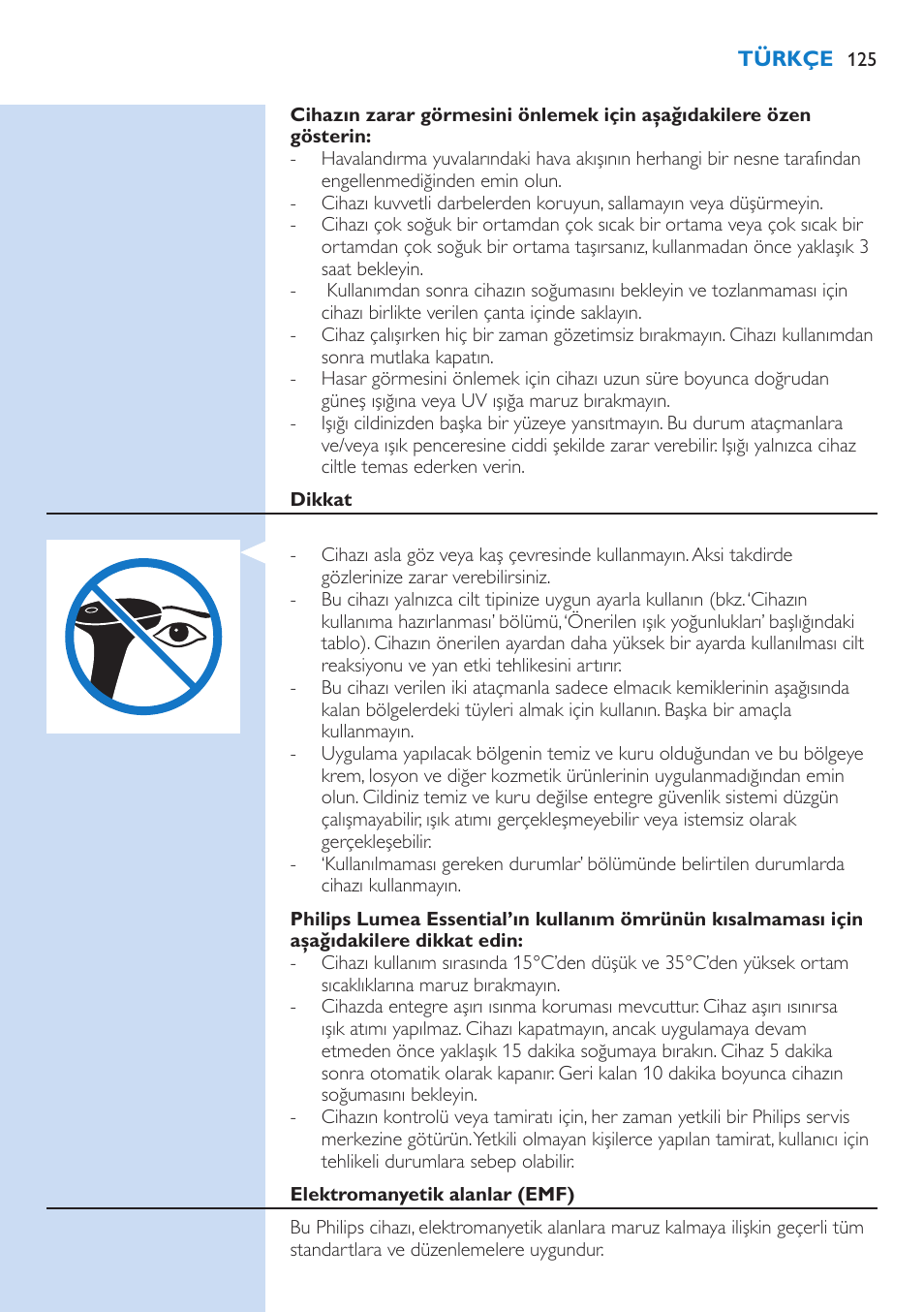 Philips Lumea IPL Haarentfernungssystem User Manual | Page 125 / 146