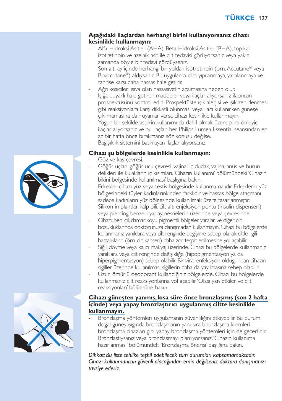 Philips Lumea IPL Haarentfernungssystem User Manual | Page 127 / 146