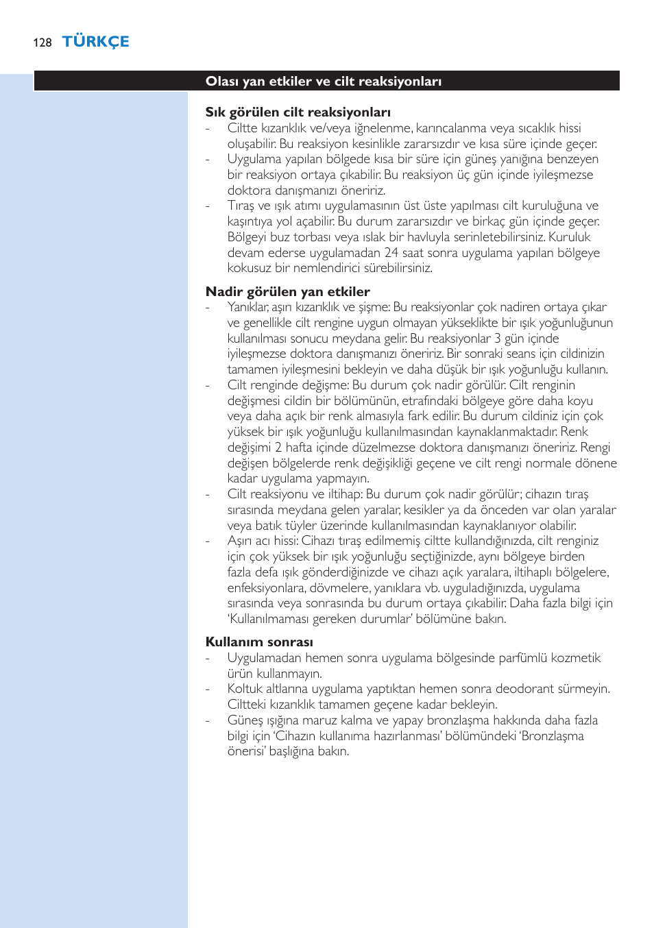 Philips Lumea IPL Haarentfernungssystem User Manual | Page 128 / 146