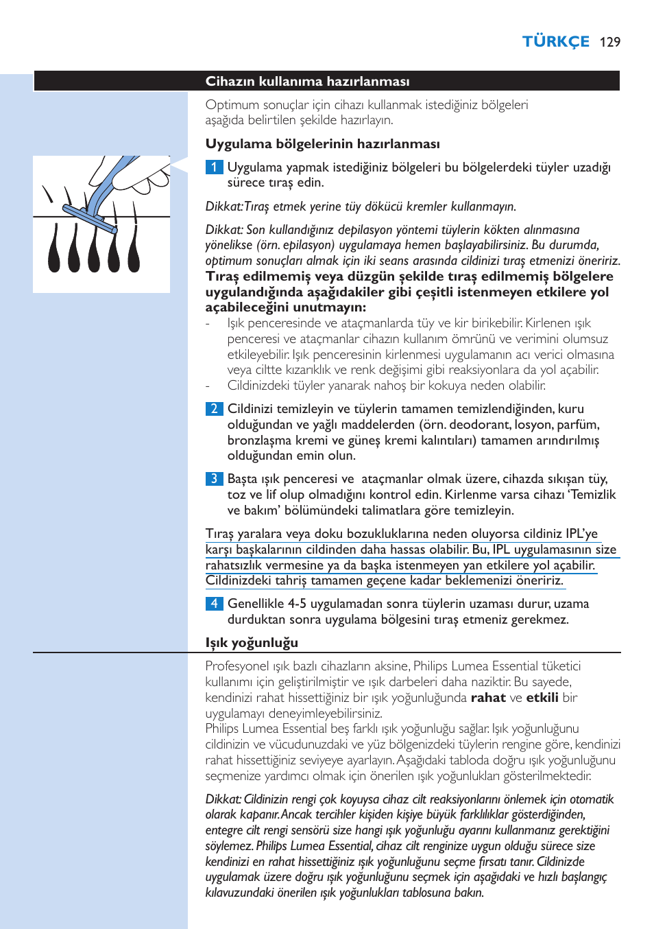 Philips Lumea IPL Haarentfernungssystem User Manual | Page 129 / 146