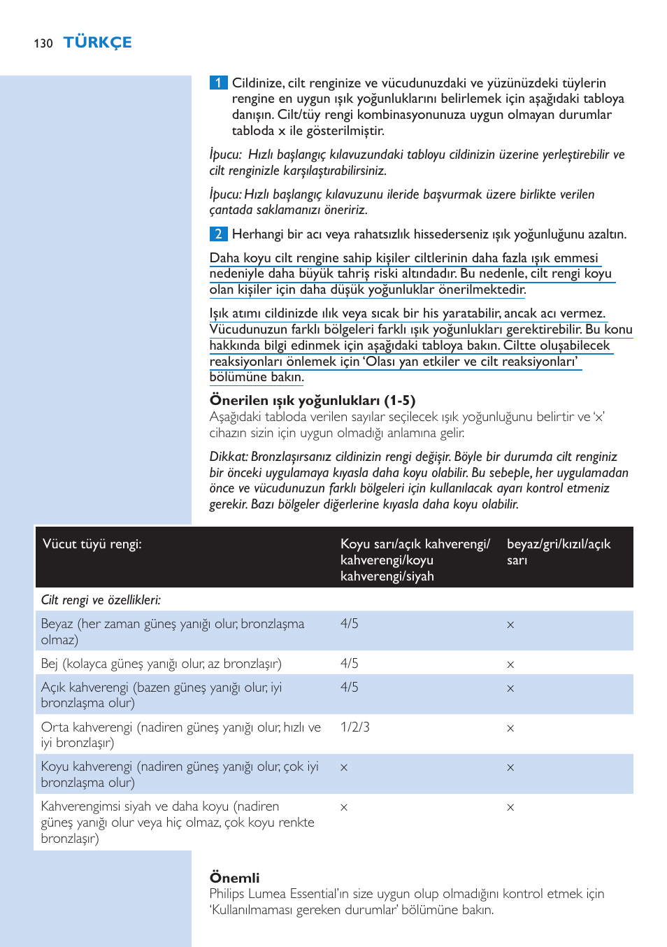 Philips Lumea IPL Haarentfernungssystem User Manual | Page 130 / 146