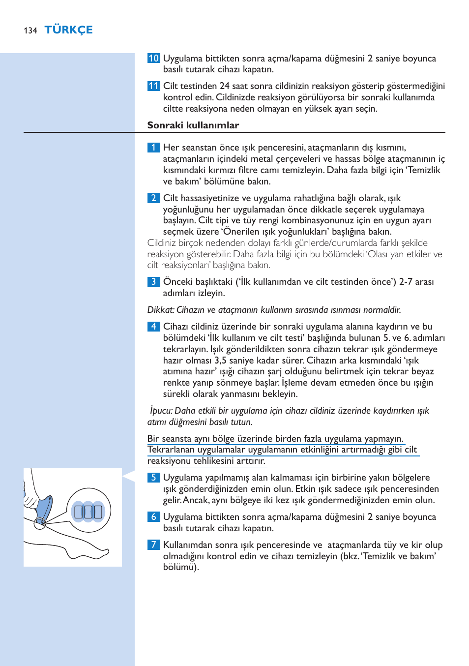 Philips Lumea IPL Haarentfernungssystem User Manual | Page 134 / 146