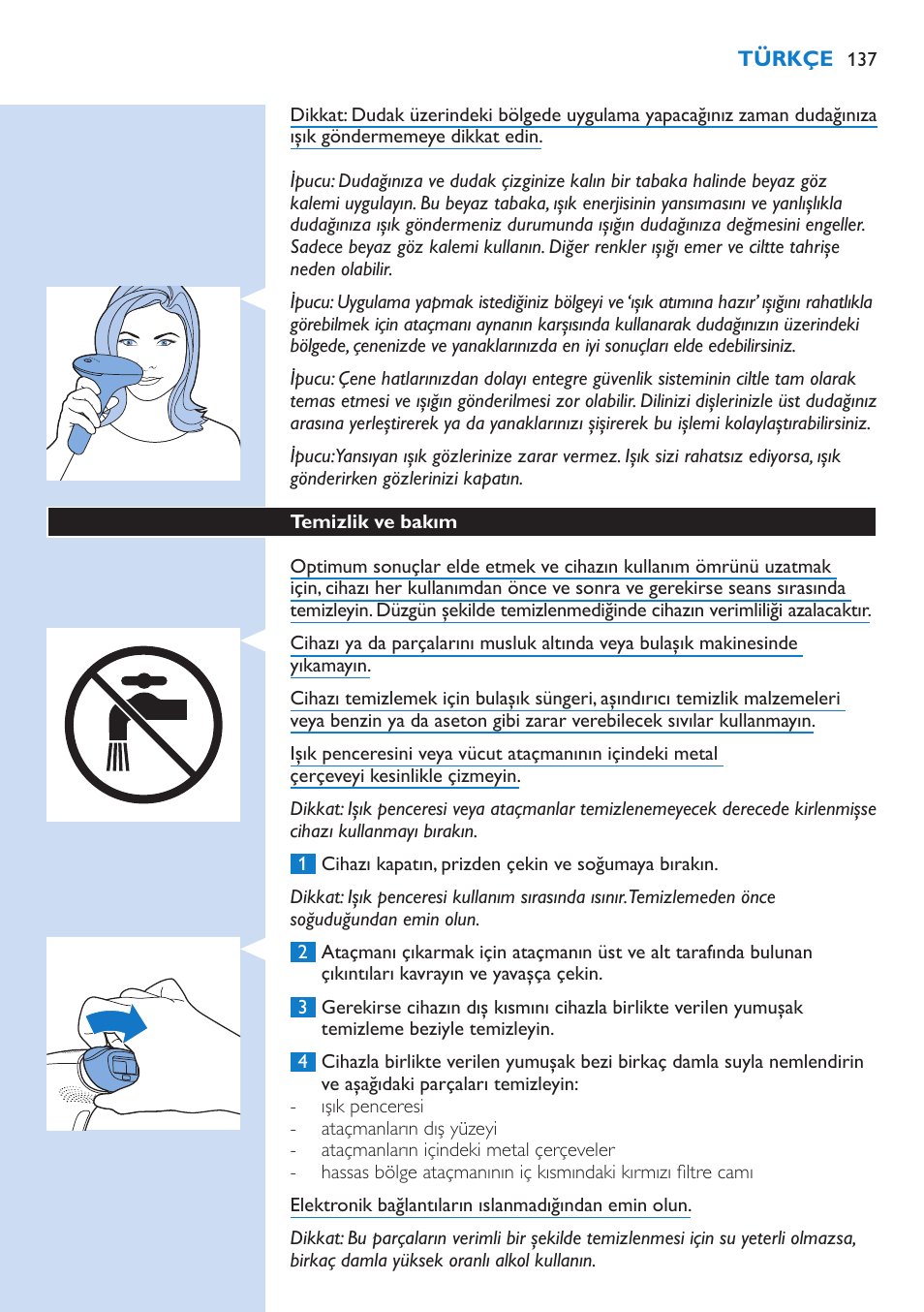 Philips Lumea IPL Haarentfernungssystem User Manual | Page 137 / 146