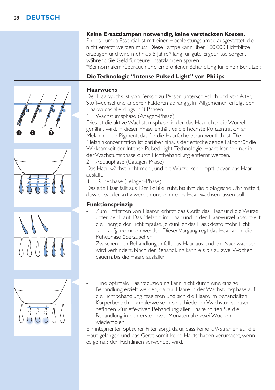 Philips Lumea IPL Haarentfernungssystem User Manual | Page 28 / 146