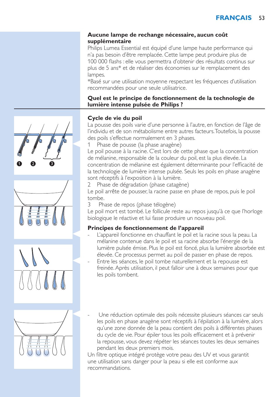 Philips Lumea IPL Haarentfernungssystem User Manual | Page 53 / 146