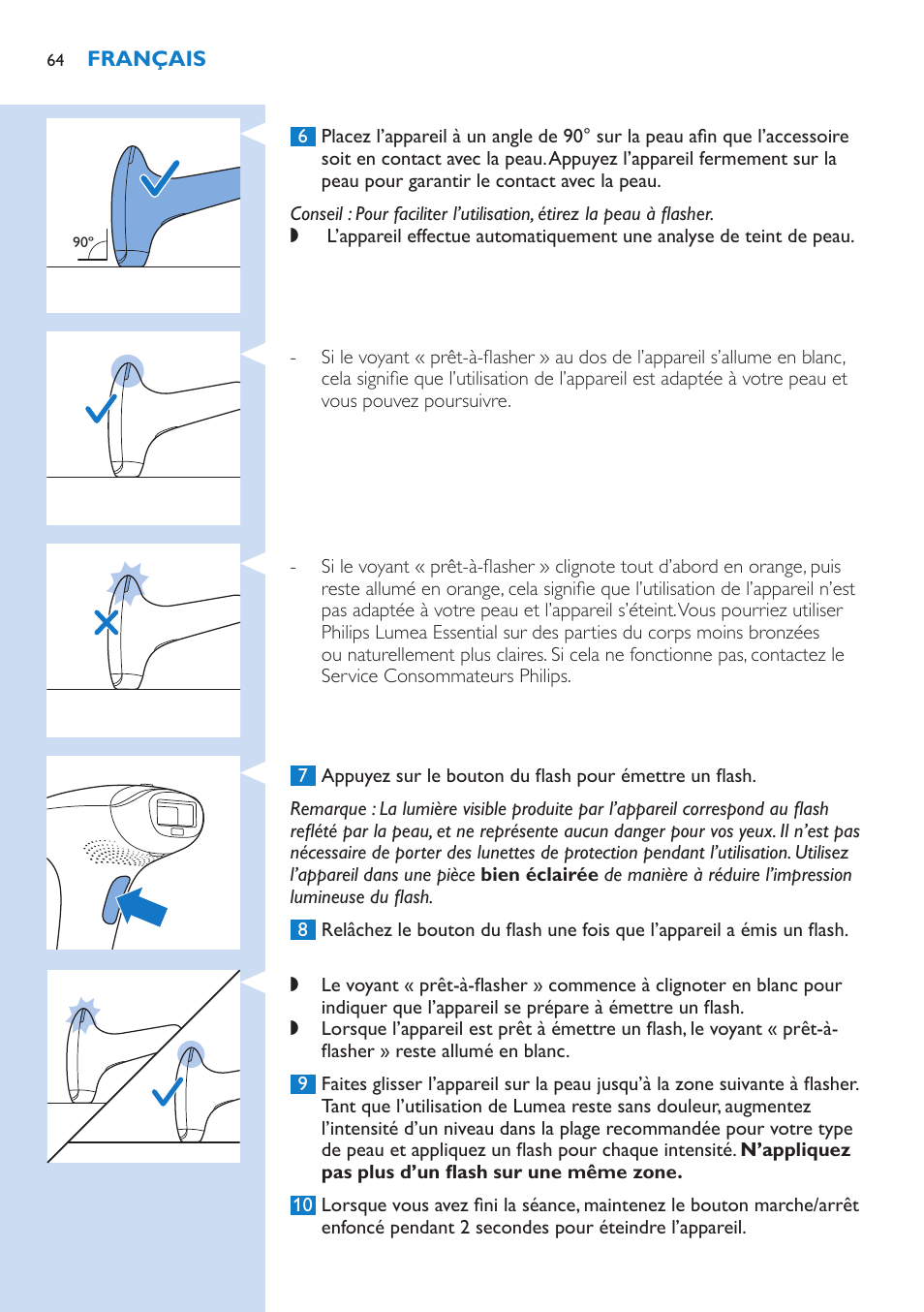 Philips Lumea IPL Haarentfernungssystem User Manual | Page 64 / 146