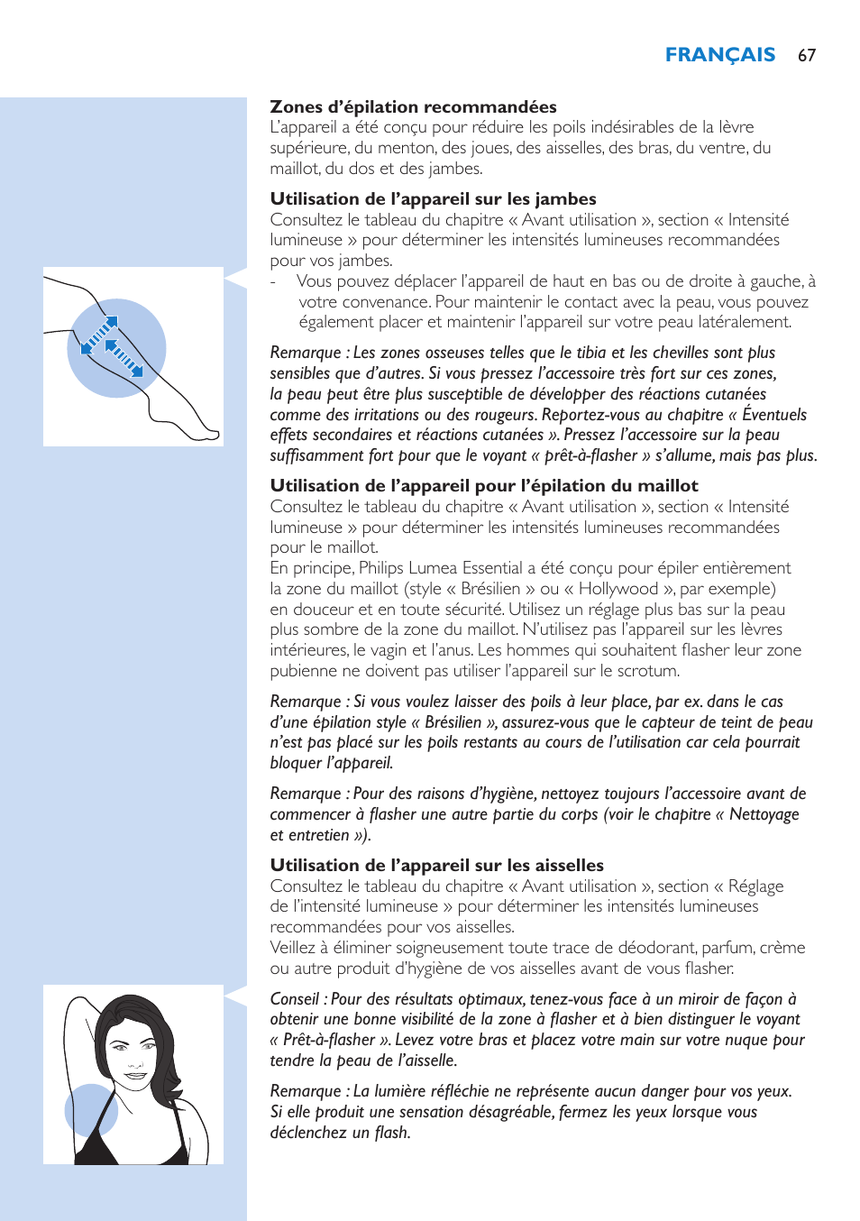 Philips Lumea IPL Haarentfernungssystem User Manual | Page 67 / 146