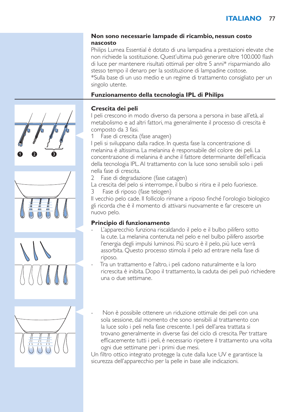 Philips Lumea IPL Haarentfernungssystem User Manual | Page 77 / 146