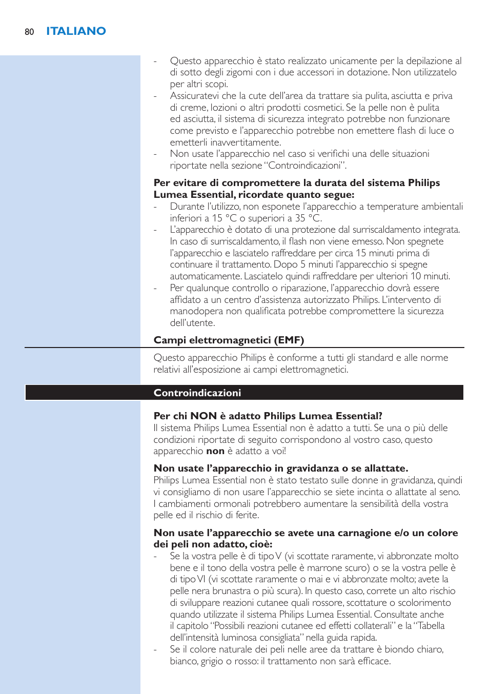 Philips Lumea IPL Haarentfernungssystem User Manual | Page 80 / 146