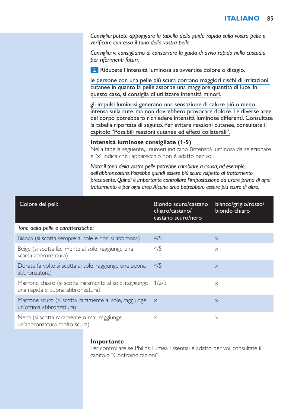 Philips Lumea IPL Haarentfernungssystem User Manual | Page 85 / 146