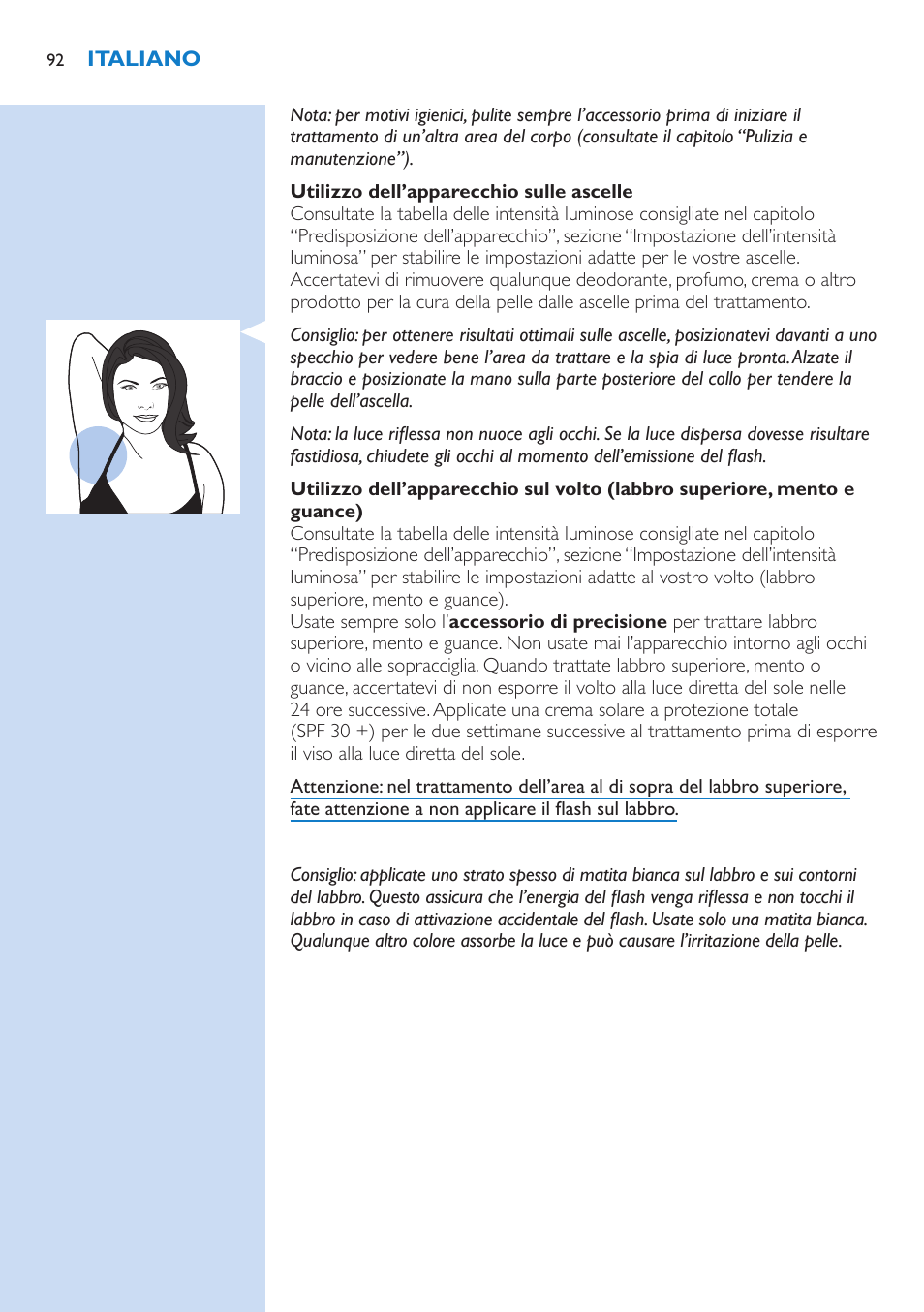 Philips Lumea IPL Haarentfernungssystem User Manual | Page 92 / 146