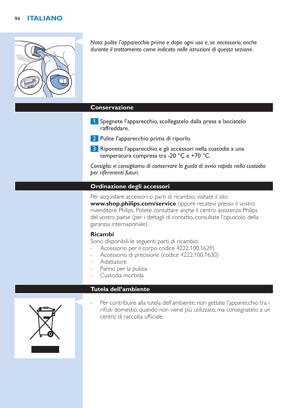 Philips Lumea IPL Haarentfernungssystem User Manual | Page 94 / 146