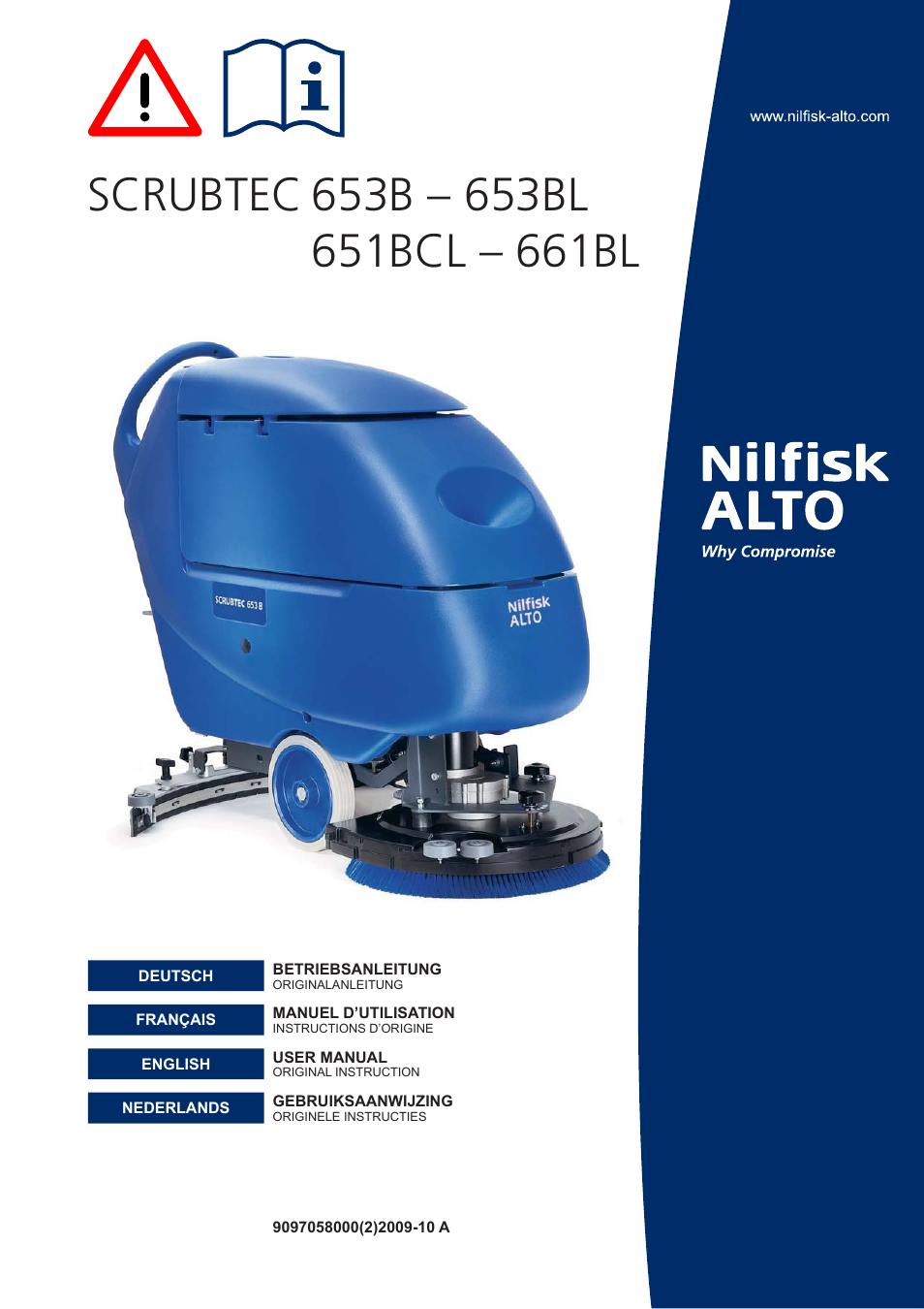 Nilfisk-ALTO SCRUBTEC 651BCL User Manual | 124 pages