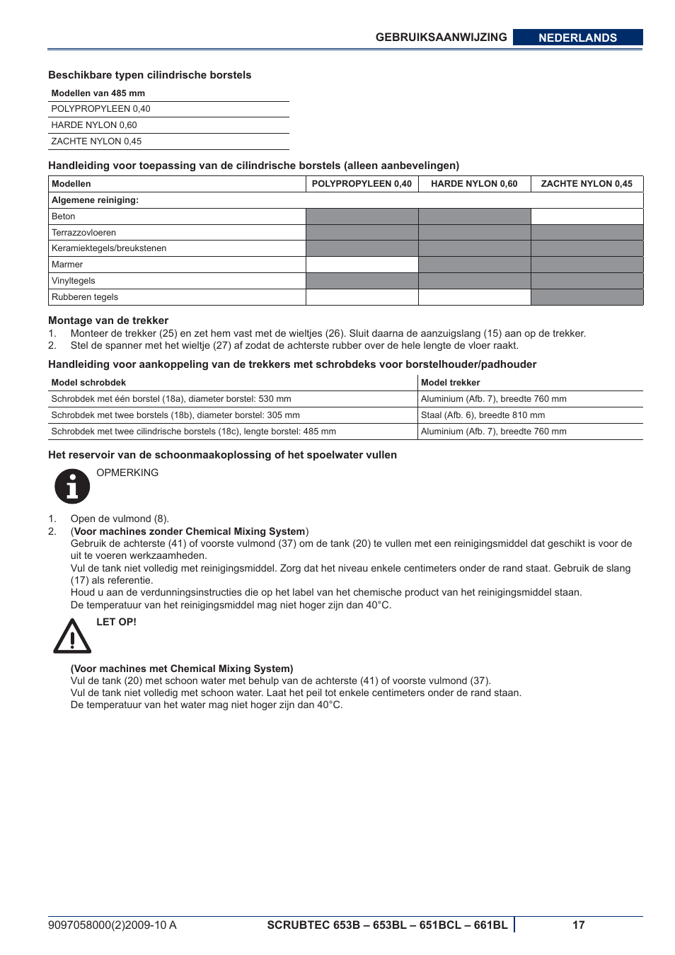 Nilfisk-ALTO SCRUBTEC 651BCL User Manual | Page 109 / 124