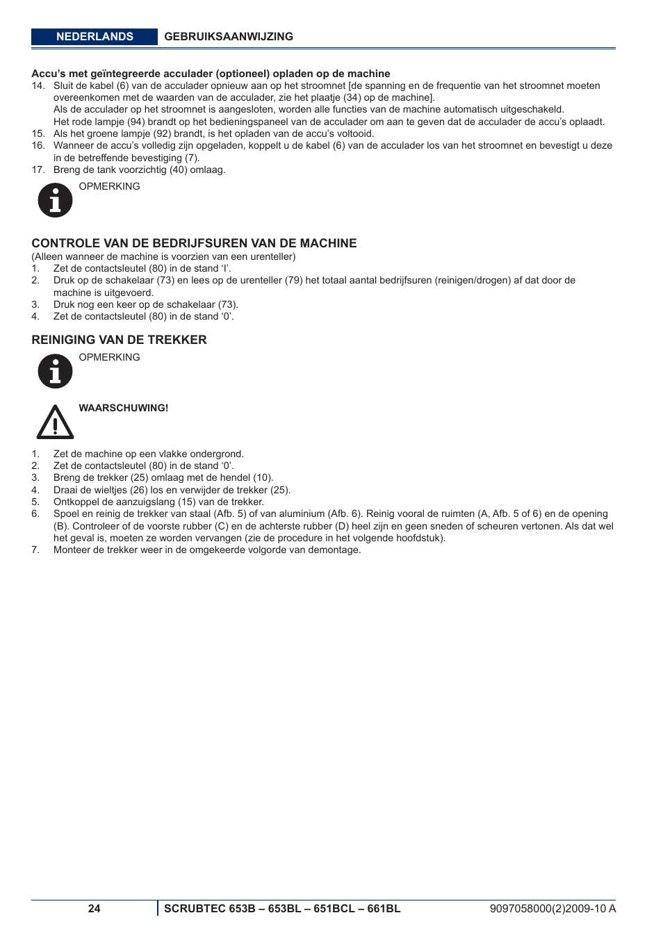 Nilfisk-ALTO SCRUBTEC 651BCL User Manual | Page 116 / 124