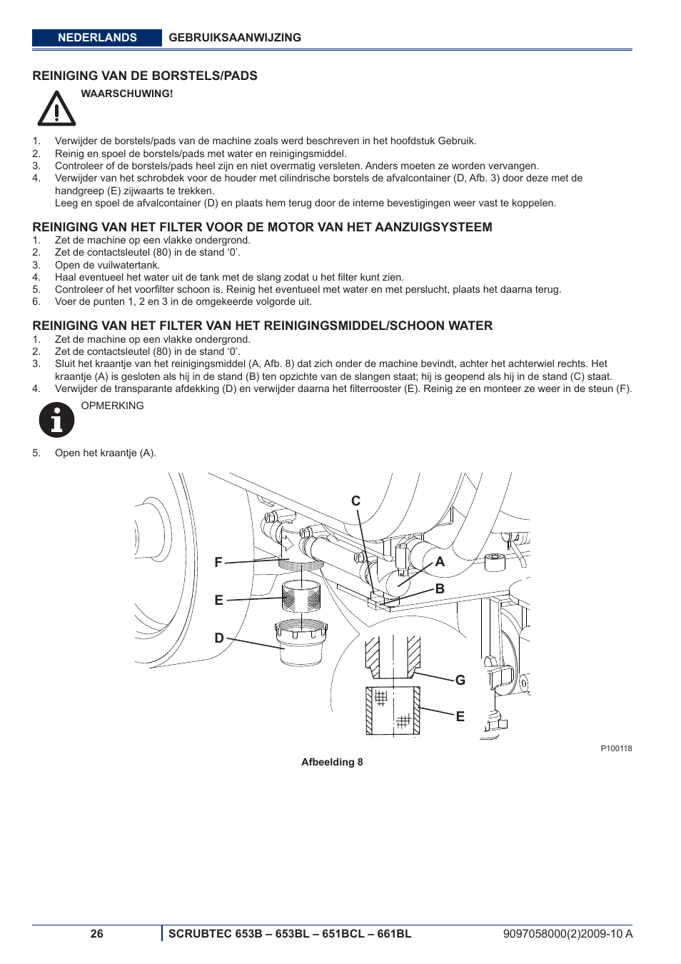 Nilfisk-ALTO SCRUBTEC 651BCL User Manual | Page 118 / 124