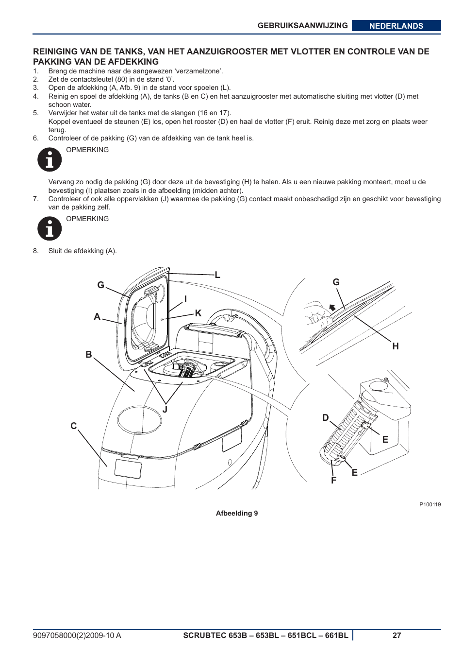 Nilfisk-ALTO SCRUBTEC 651BCL User Manual | Page 119 / 124